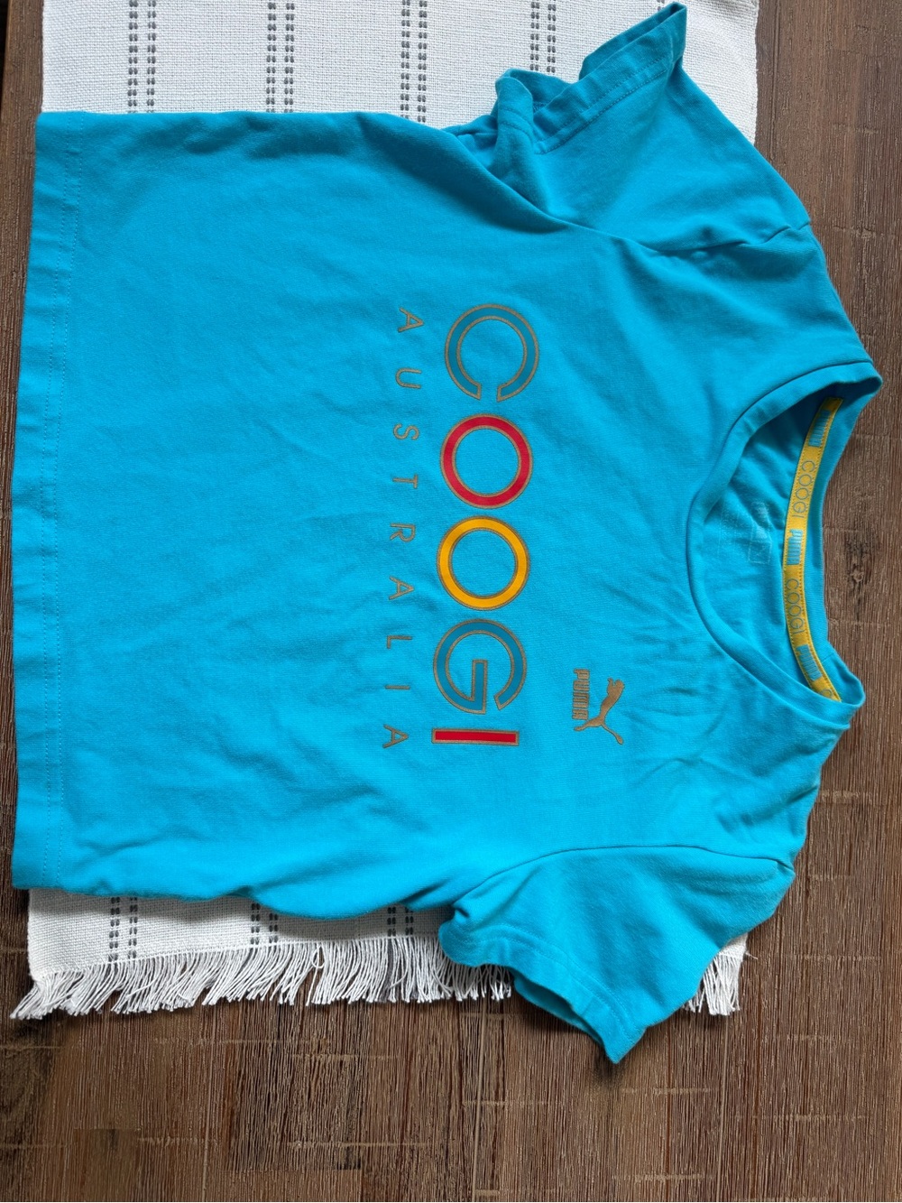 Puma Bright Turquoise Coogi Logo Short Sleeve Tee